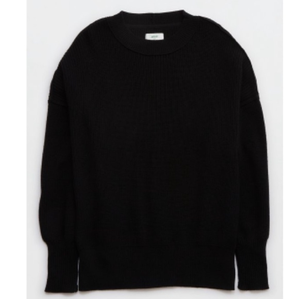 Aerie Beyond Sweater Black Medium